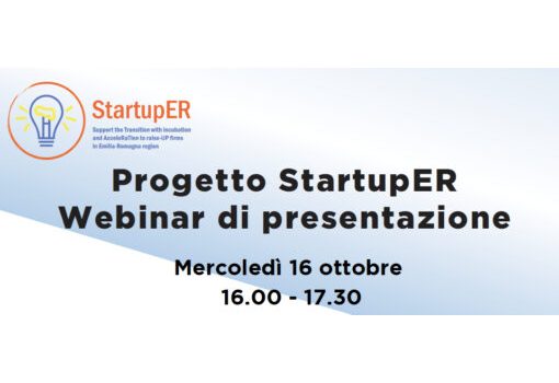 Progetto StartupER, mercoledì la presentazione